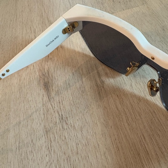 Dior White and Gold Sunglasses - Picture 8 of 11